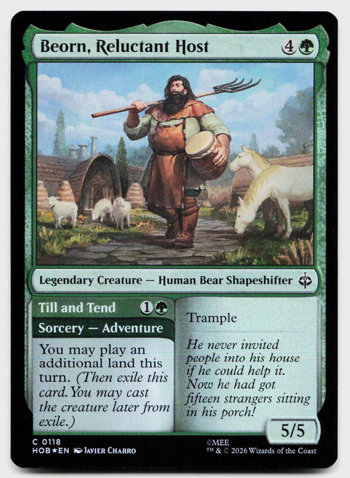 Beorn, Reluctant Host 118 Common The Hobbit Magic: The Gathering Foil