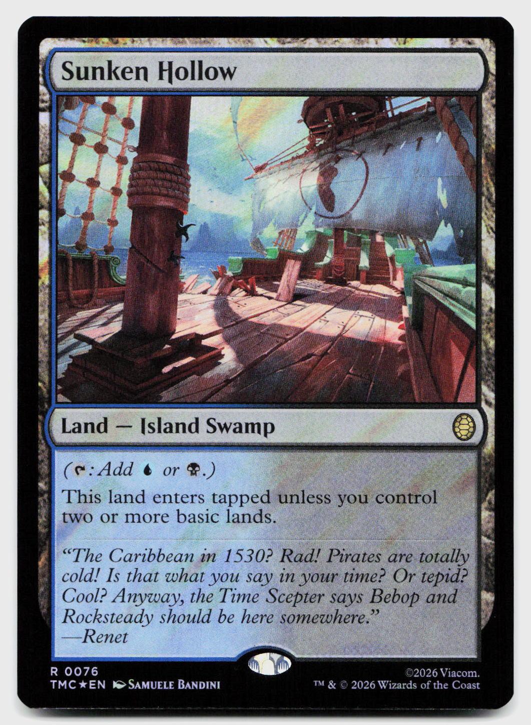 Sunken Hollow (Surge Foil) 76 Commander: Teenage Mutant Ninja Turtles MTG