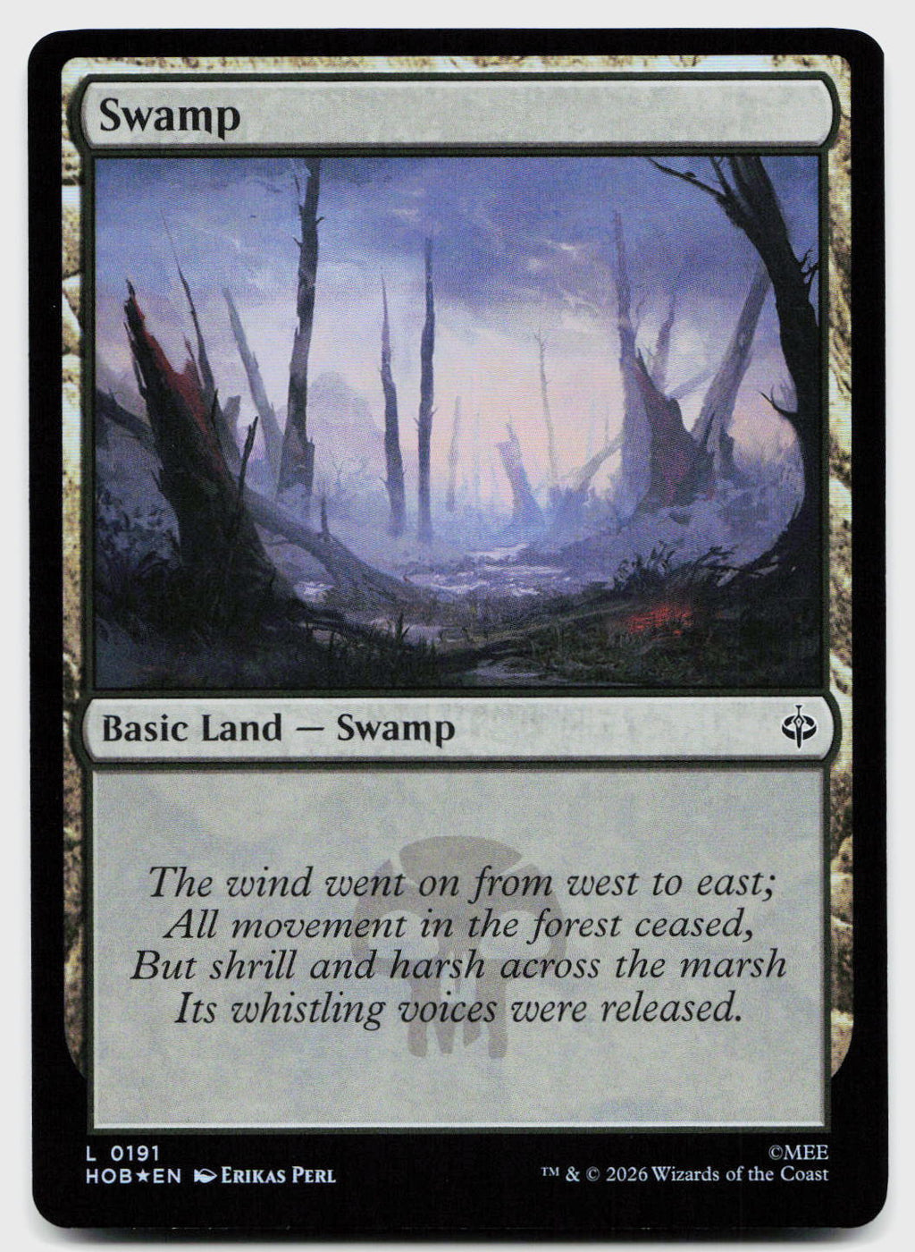 Swamp (0191) 191 Land The Hobbit Magic: The Gathering
