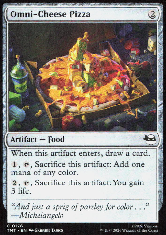 Omni-Cheese Pizza 0176 Common Teenage Mutant Ninja Turtles Magic: The Gathering