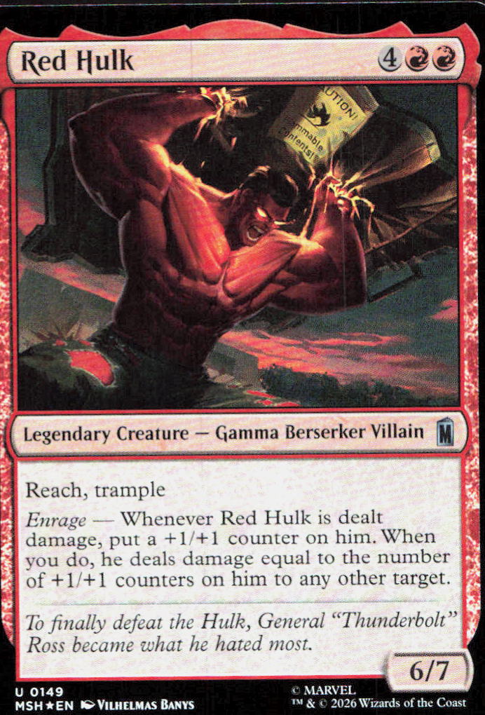 Red Hulk 149 Uncommon Marvel Super Heroes Magic: The Gathering
