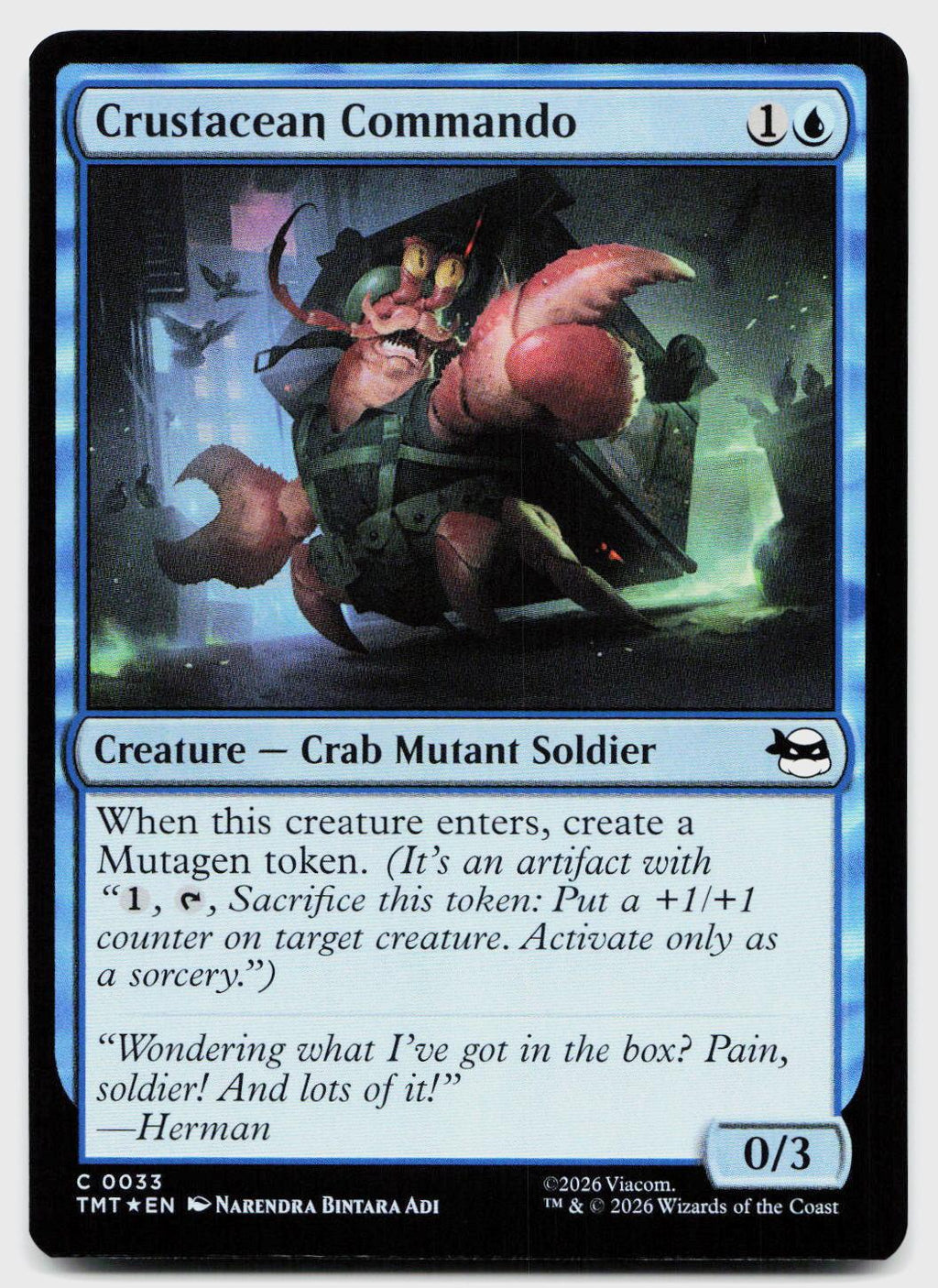 Crustacean Commando 0033 Teenage Mutant Ninja Turtles Magic: The Gathering Foil