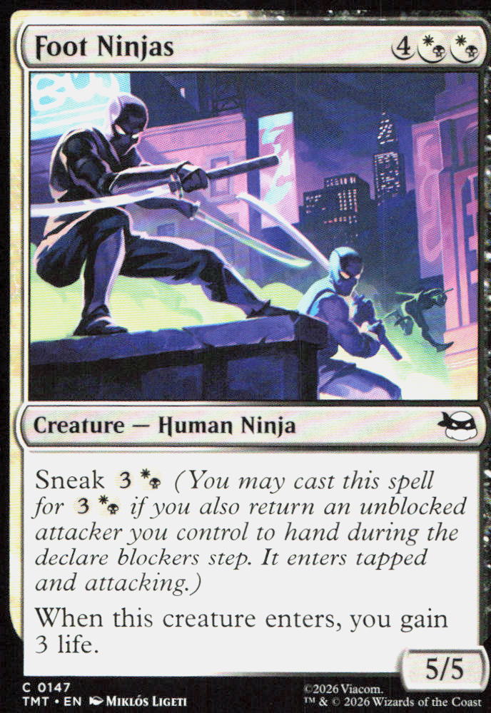 Foot Ninjas 0147 Common Teenage Mutant Ninja Turtles Magic: The Gathering