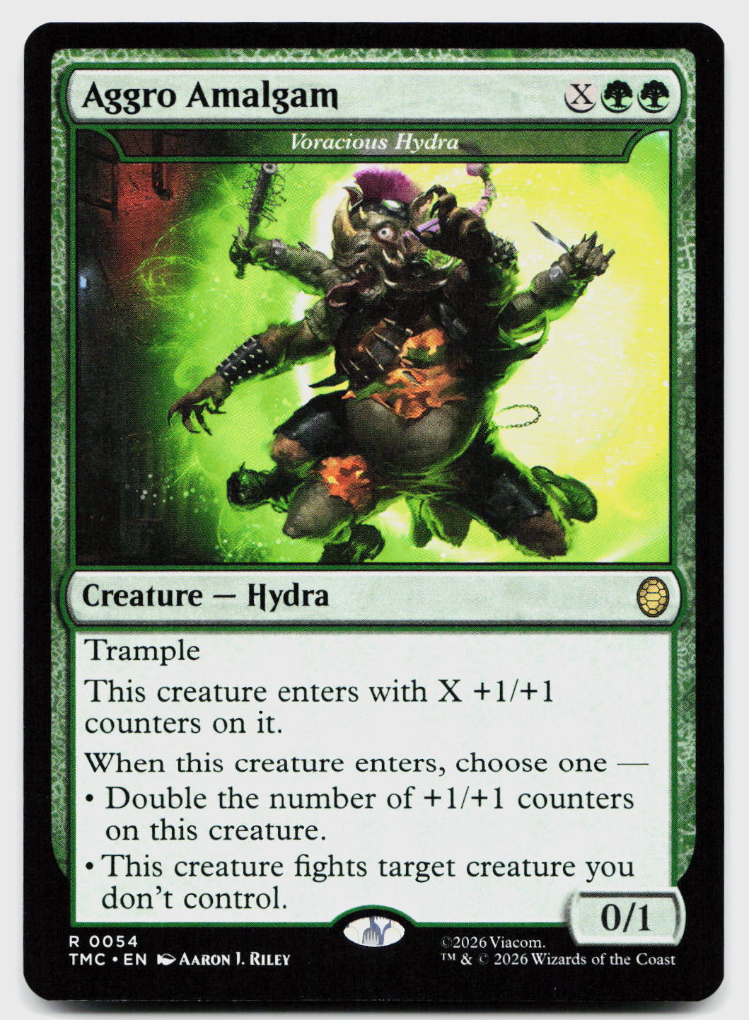 Aggro Amalgam - Voracious Hydra 54 Commander: Teenage Mutant Ninja Turtles MTG