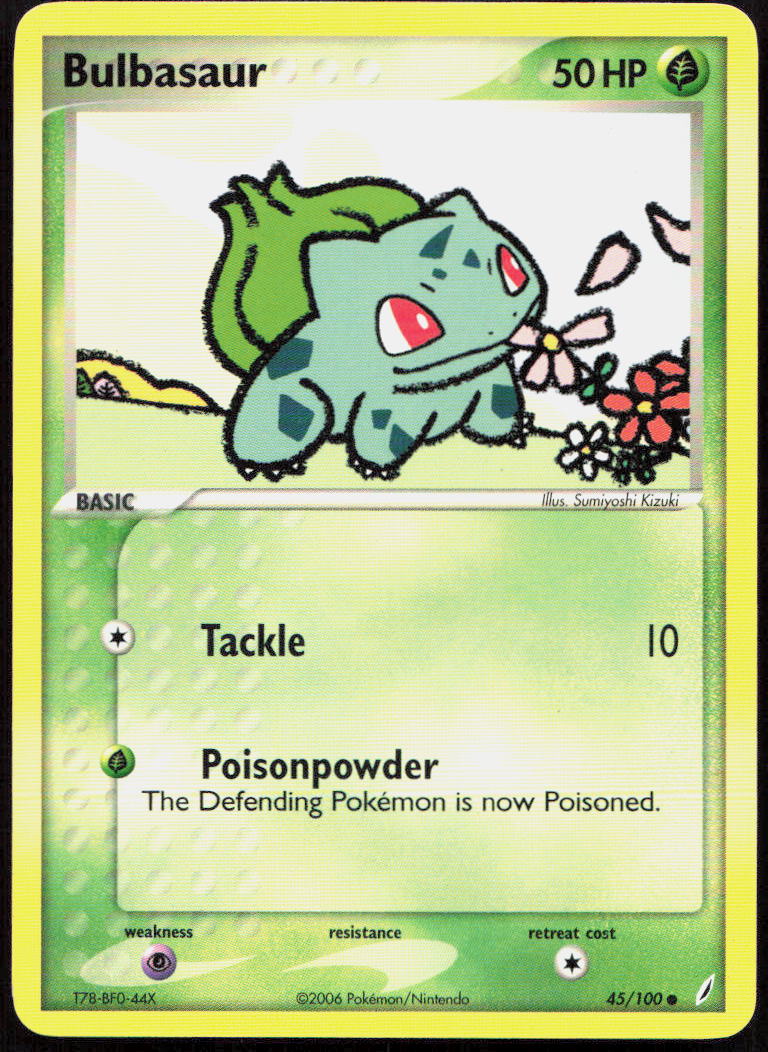 Bulbasaur 45/100 Common Crystal Guardians Pokemon