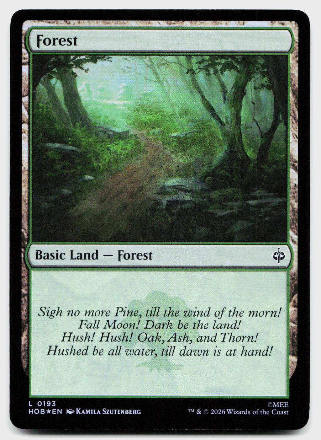 Forest (0193) 193 Land The Hobbit Magic: The Gathering Foil