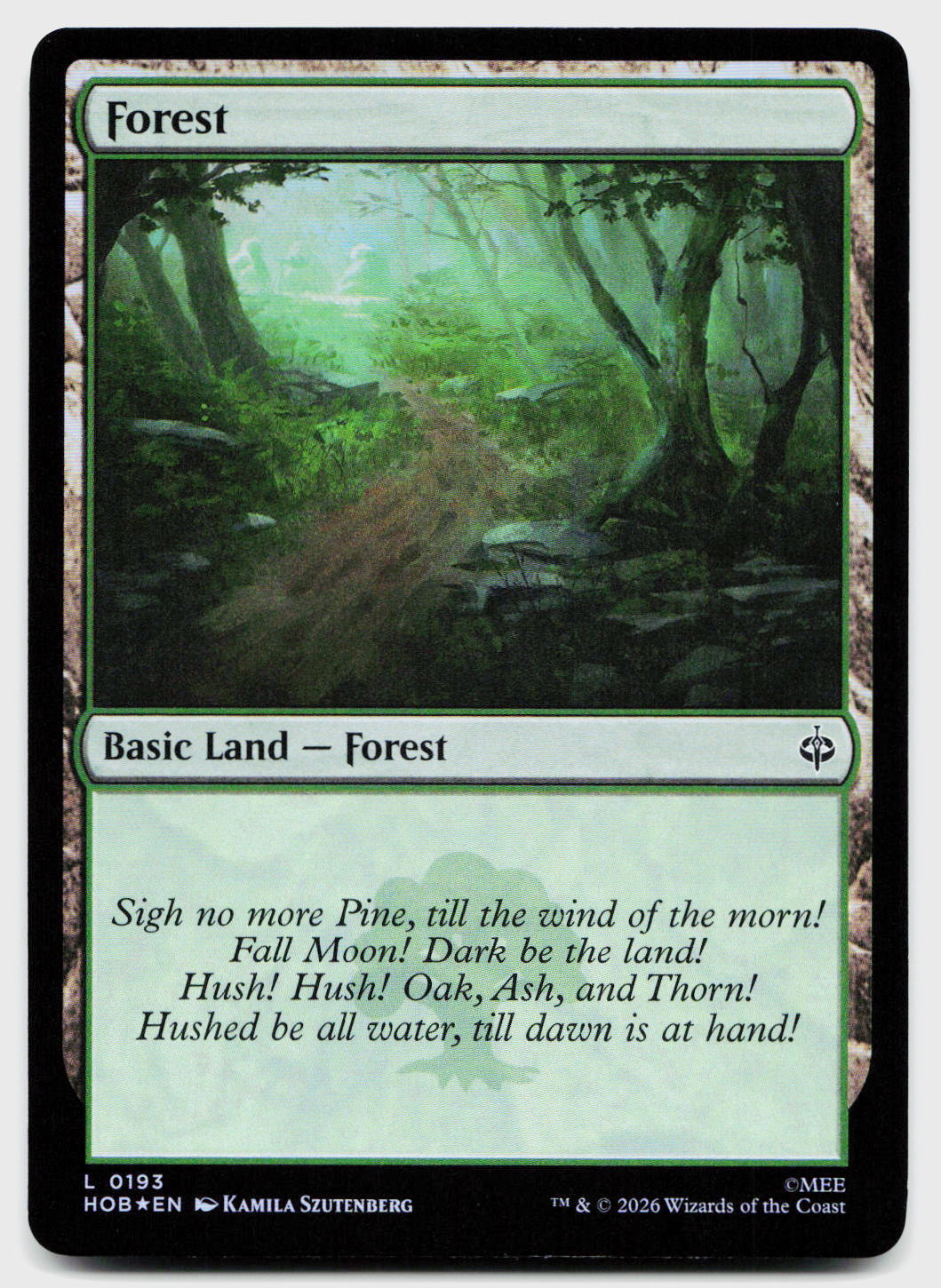 Forest (0193) 193 Land The Hobbit Magic: The Gathering Foil