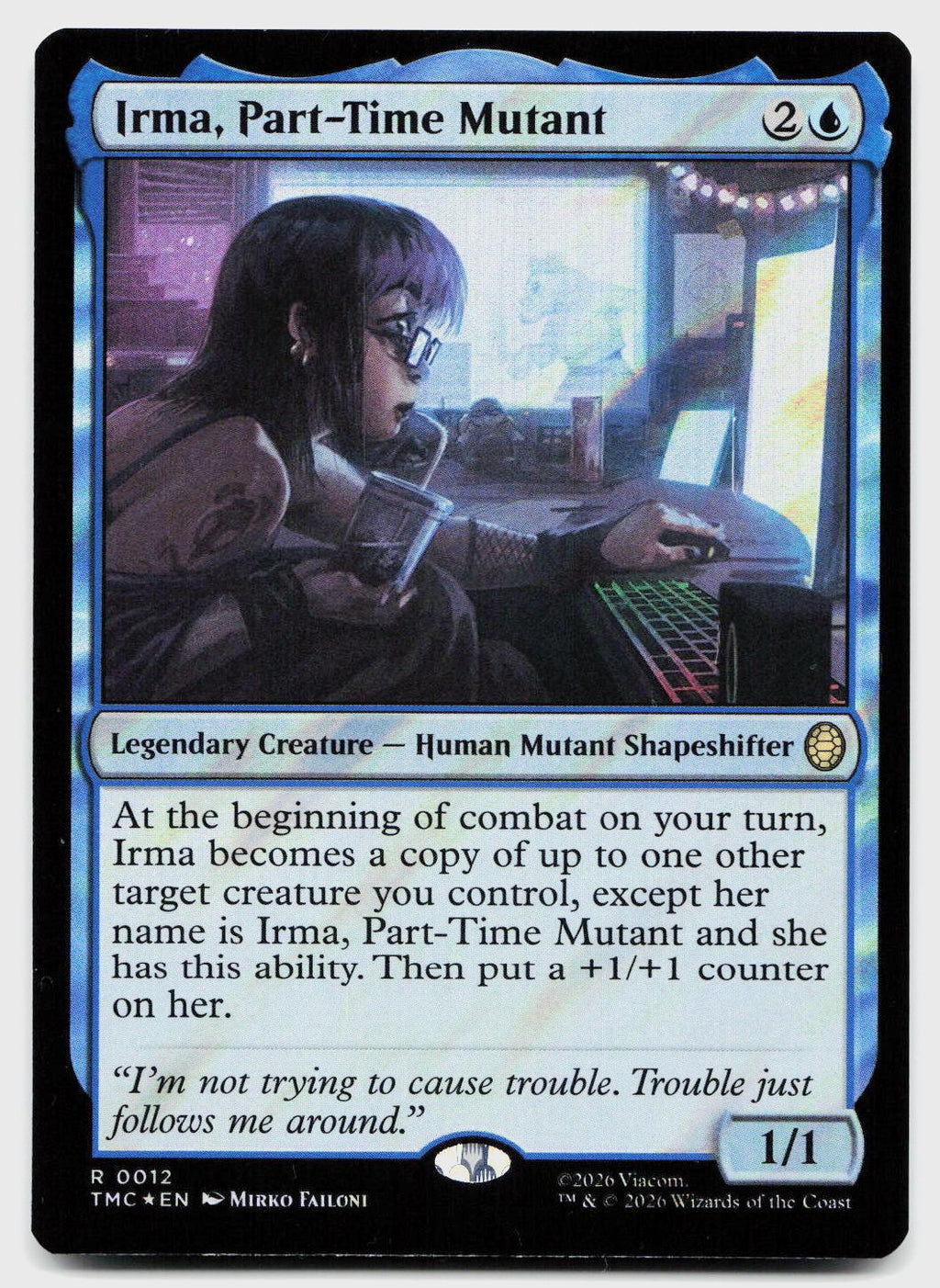 Irma, Part-Time Mutant (Surge Foil) 12 Commander: TMNT MTG