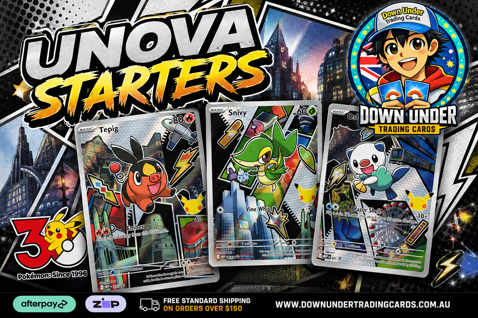 Pokémon 30th Anniversary - First Partner - Unova Starters