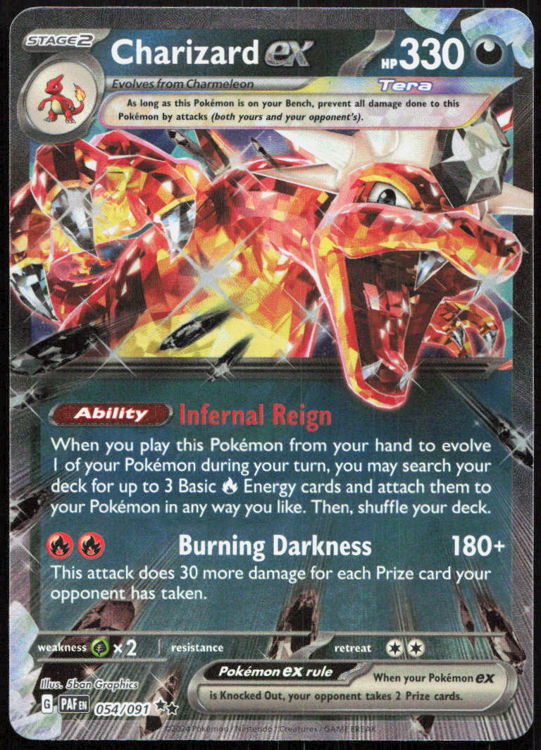Charizard ex 054/091 Double Rare Paldean Fates Pokémon Holo