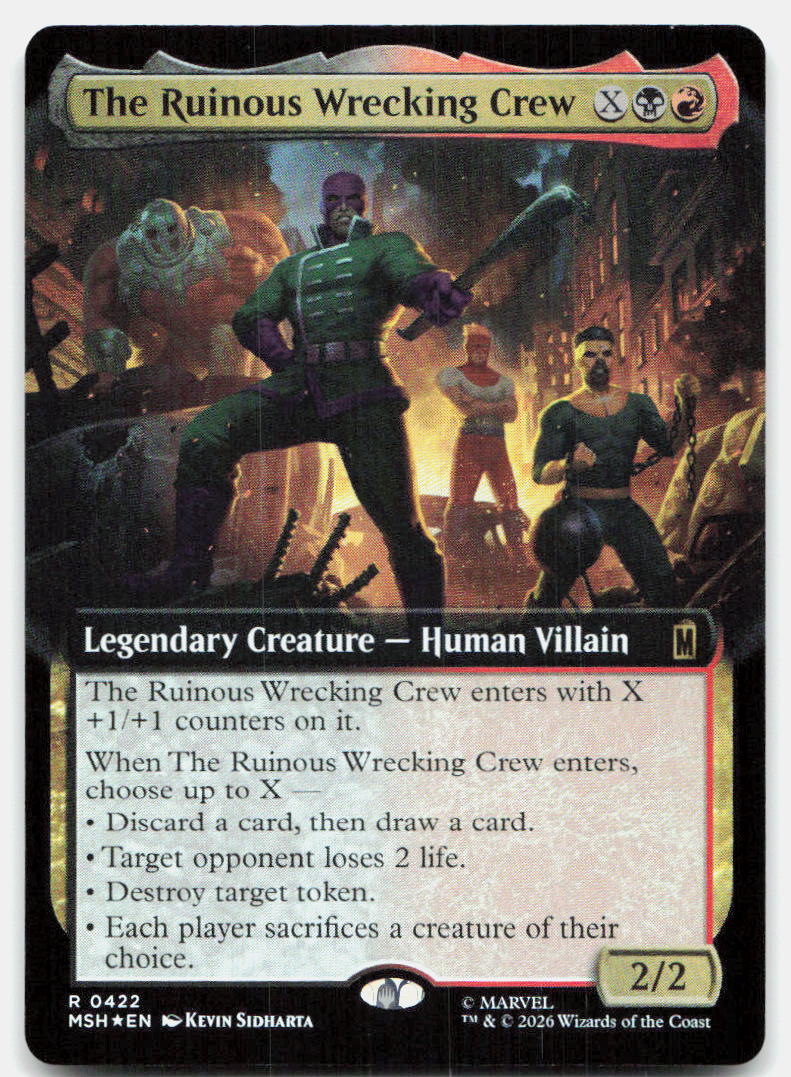 The Ruinous Wrecking Crew (Extended Art) 422 Marvel Super Heroes MTG