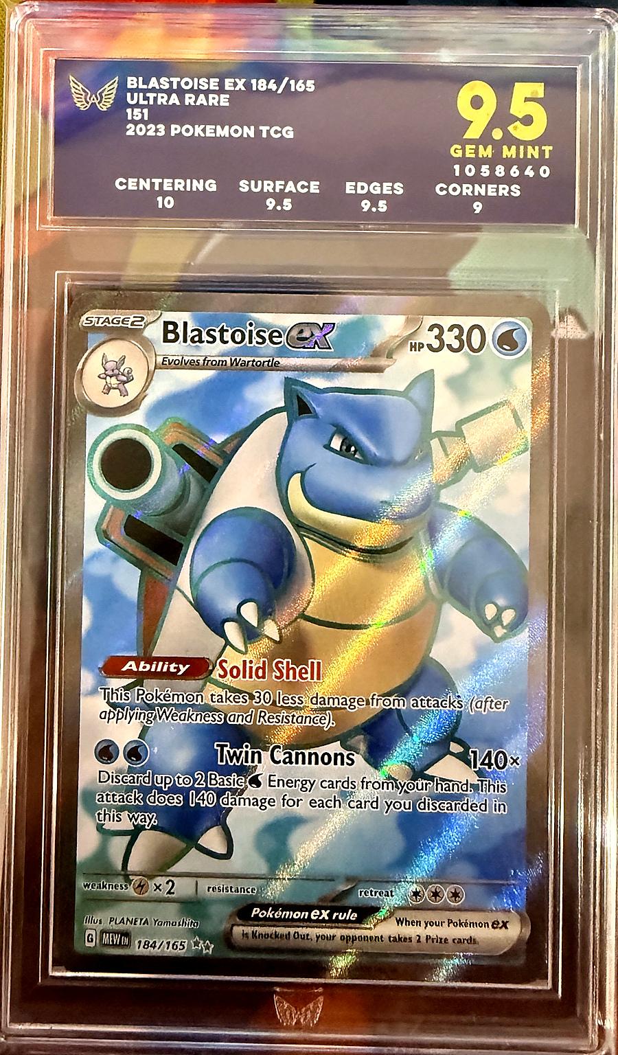 ARK 9.5 Blastoise ex 184/165 Ultra Rare 151 Pokémon Holo