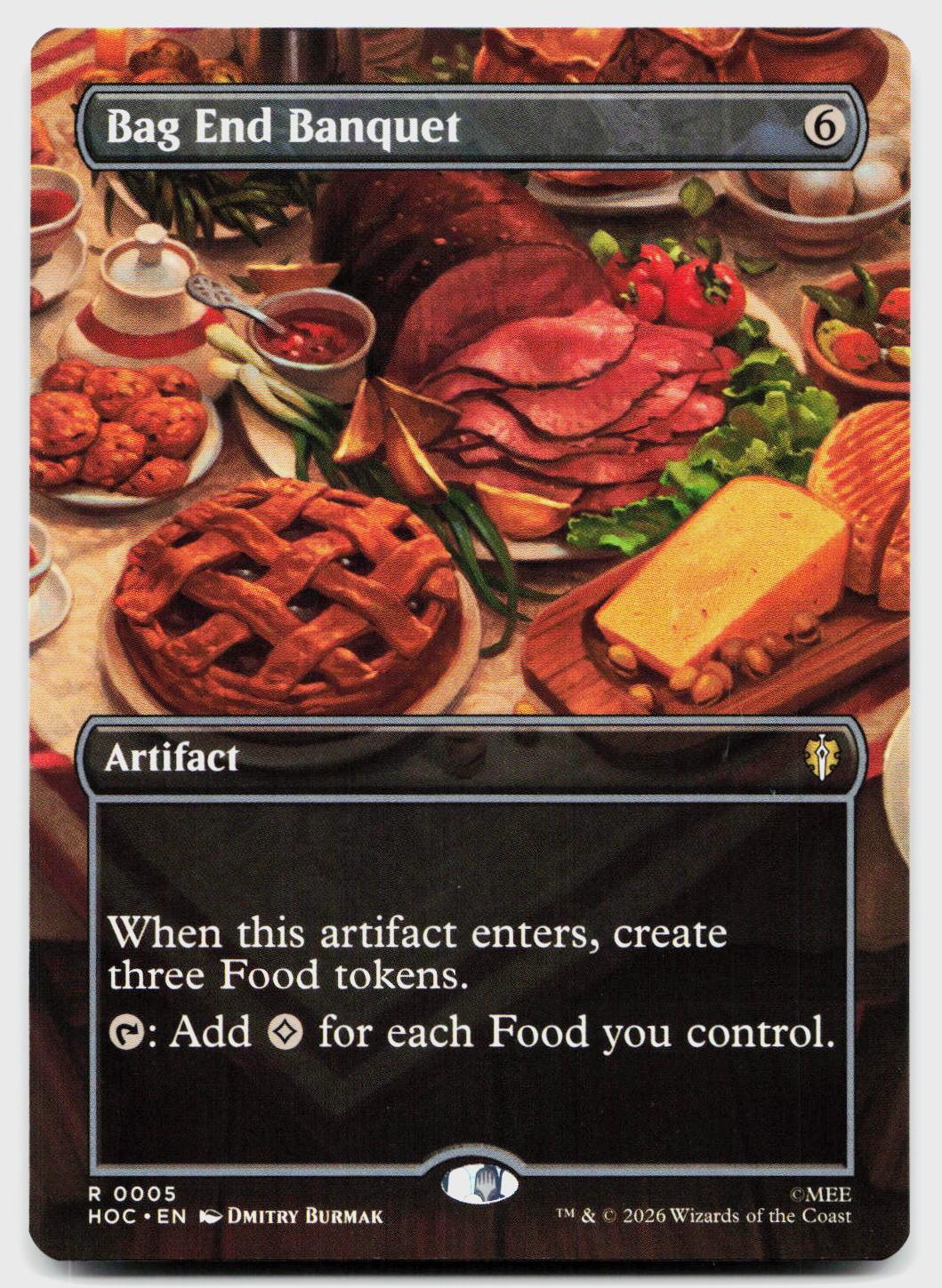 Bag End Banquet (BORDERLESS) The Hobbit Magic: The Gathering
