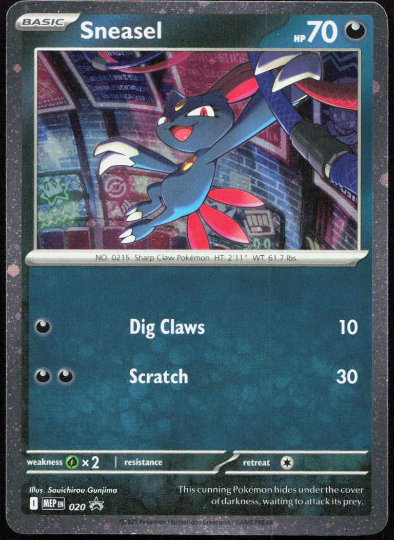 Sneasel (Cosmos Holo) 020 Promo ME: Mega Evolution Black Star Promo Pokémon