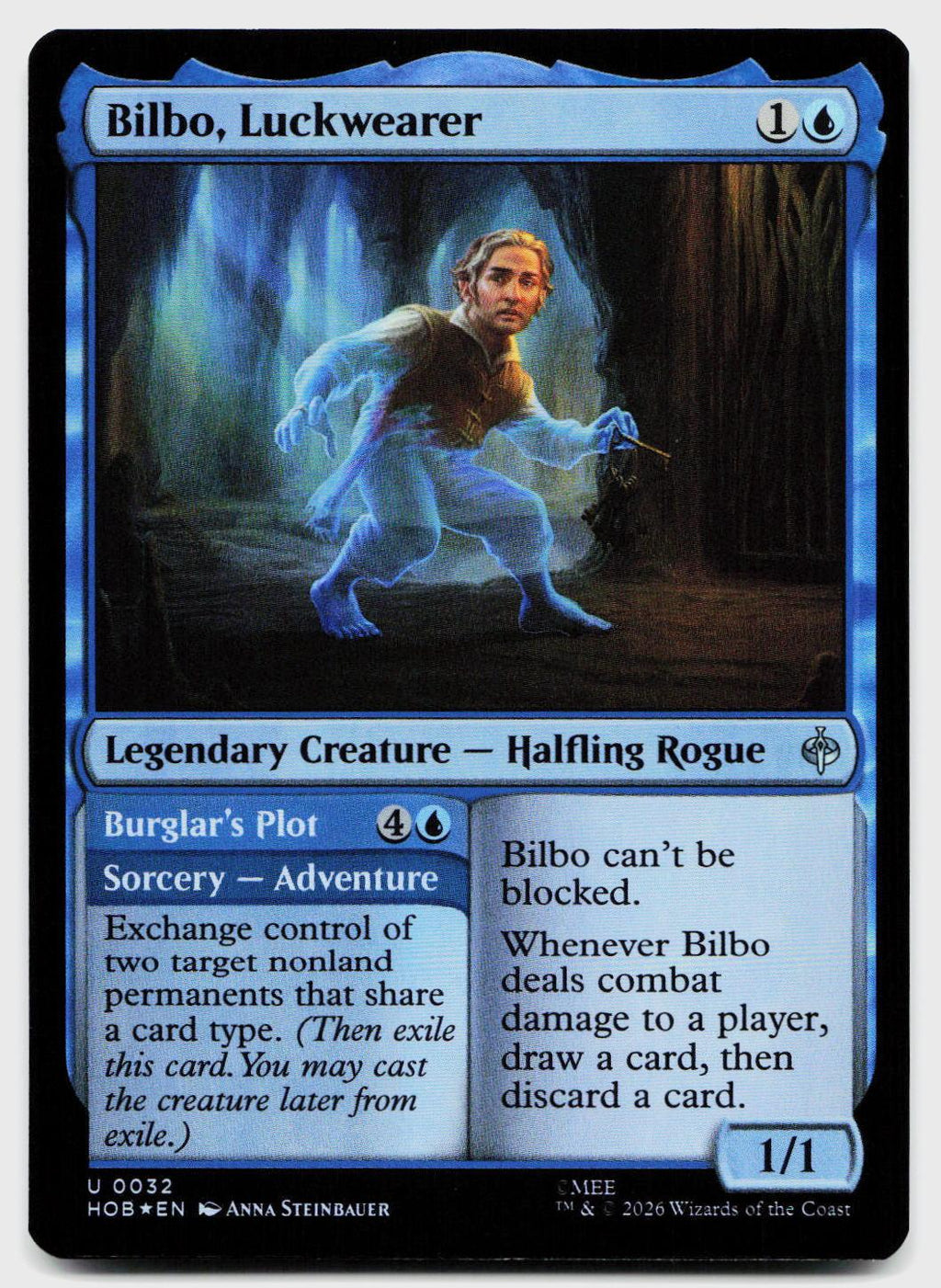 Bilbo, Luckwearer 32 Uncommon The Hobbit Magic: The Gathering Foil