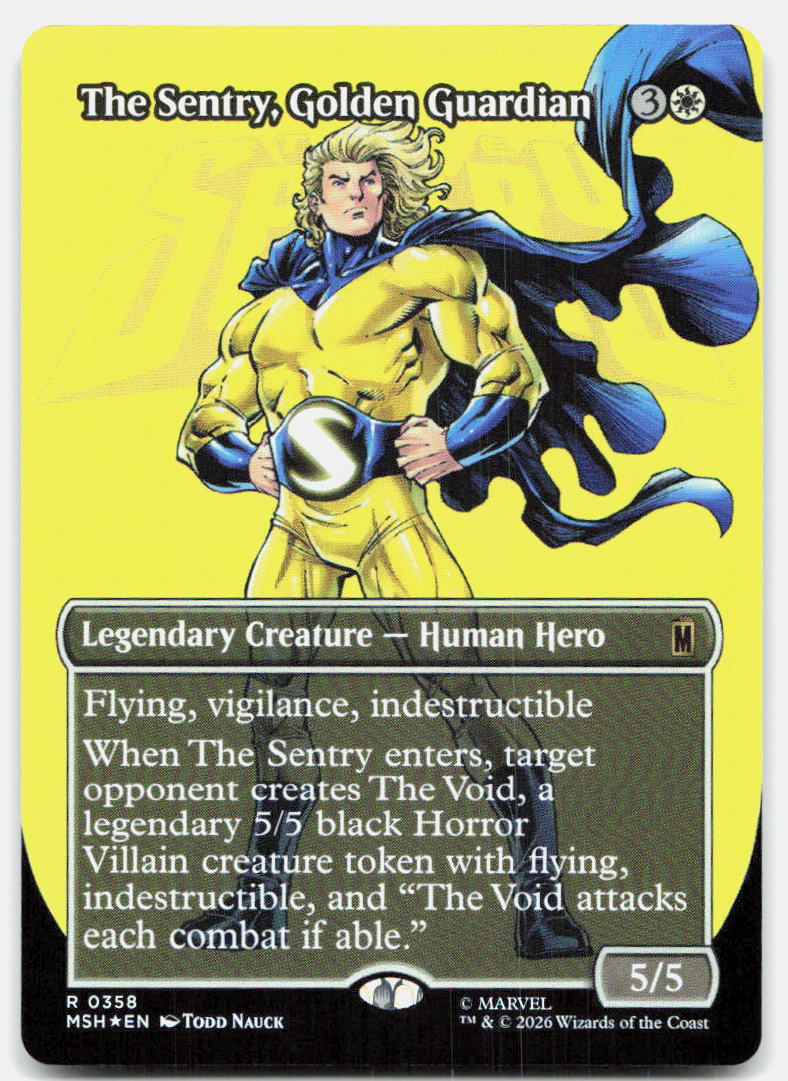 The Sentry, Golden Guardian (Borderless) 358 Marvel Super Heroes MTG