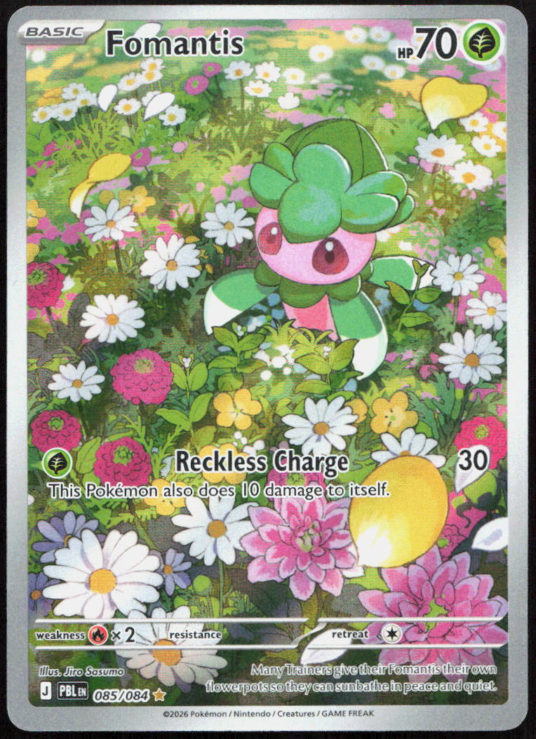 Fomantis 085/084 Illustration Rare Pitch Black Pokemon Holo