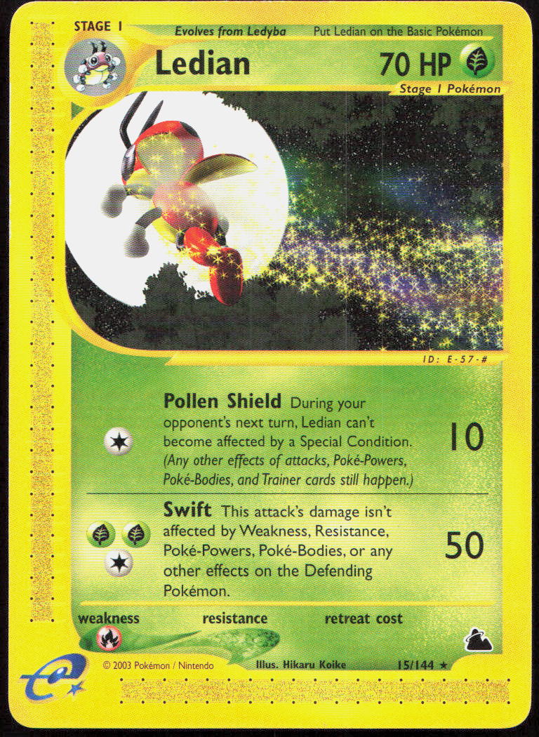 Ledian 15/144 Rare Skyridge Pokemon