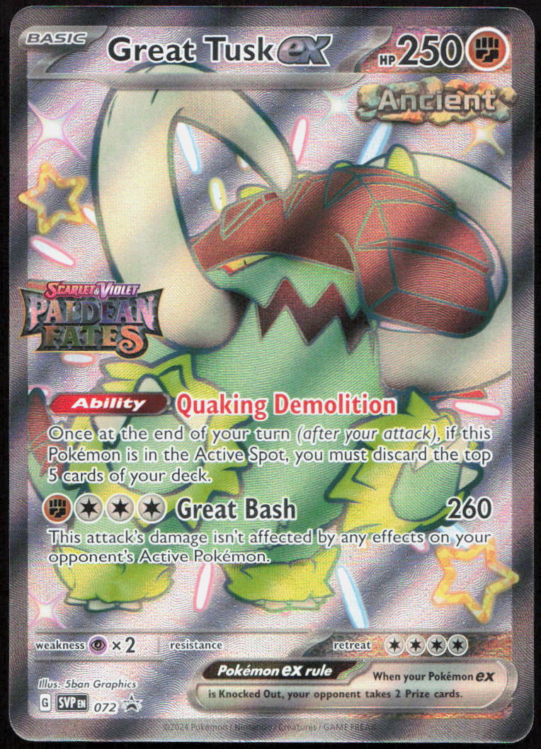 Great Tusk ex 072 Holo Promo Scarlet & Violet Promo Pokemon