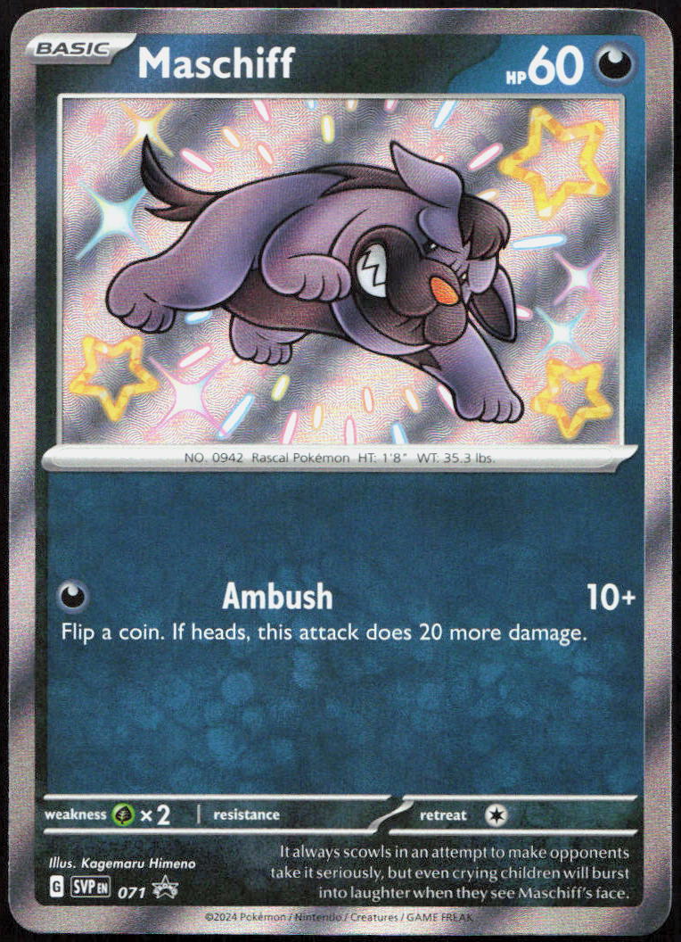 Maschiff 071 Holo Promo Scarlet & Violet Black Star Promo Pokémon