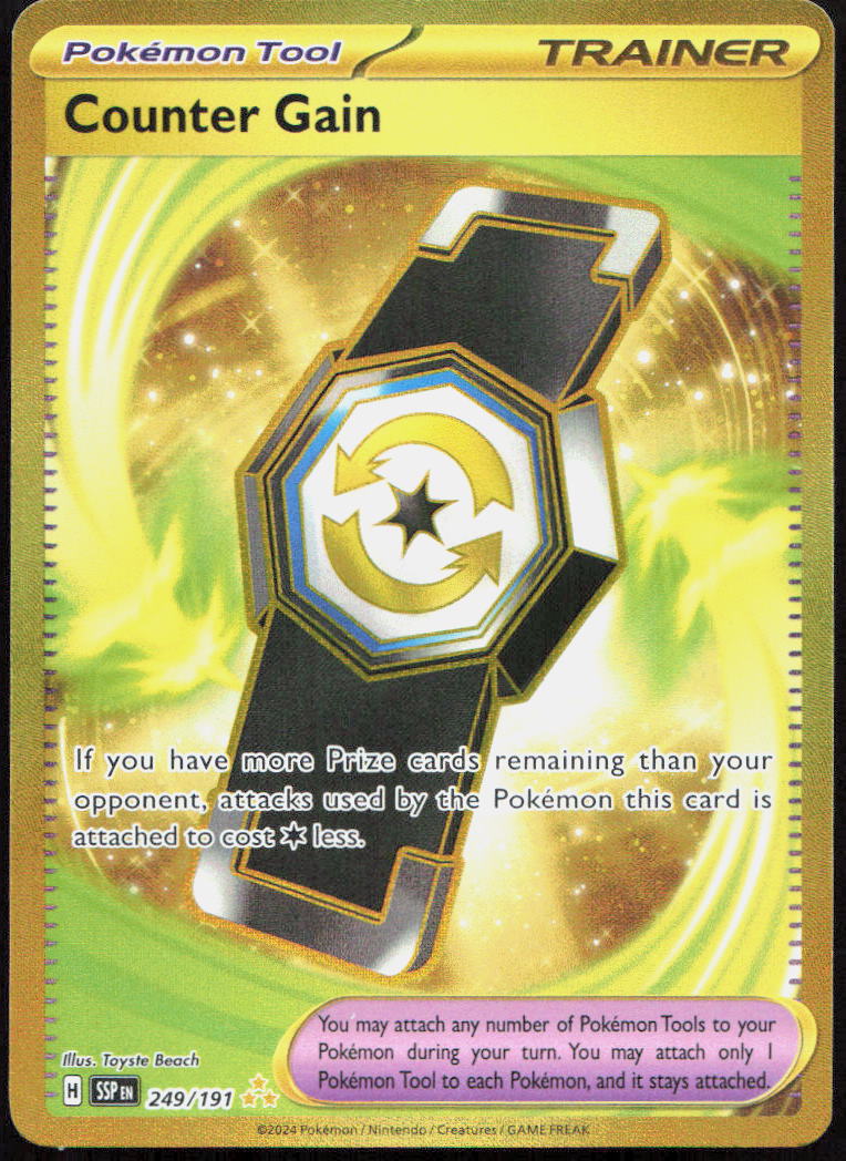 Counter Gain 249/191 Hyper Rare Surging Sparks Pokemon