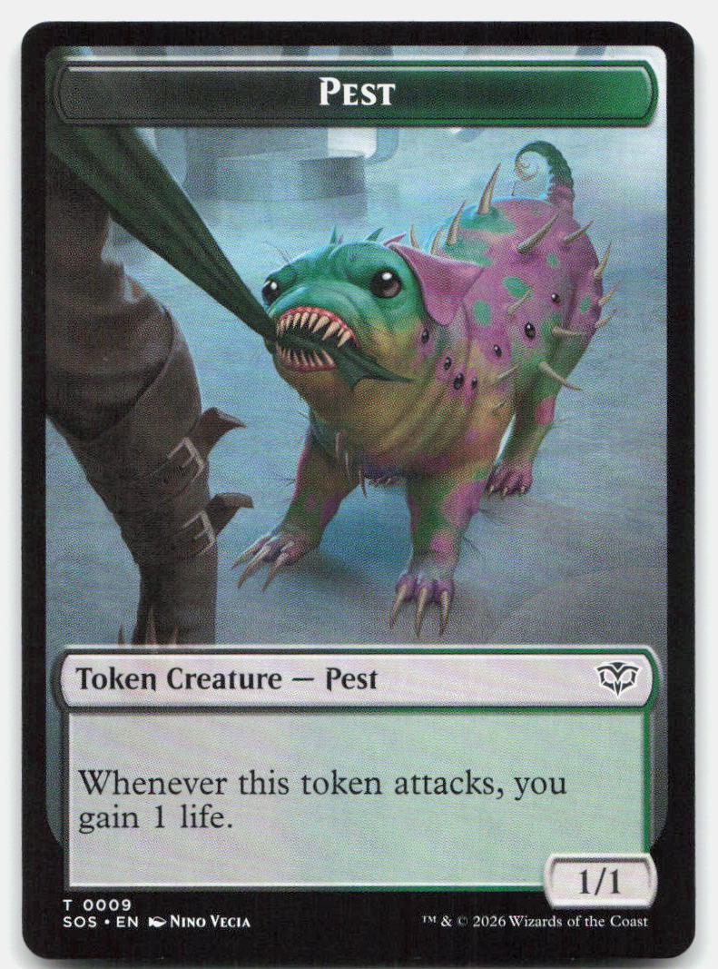 Fractal (0005) Spirit (0011) Double-Sided Token 5 - 11 Secrets of Strixhaven MTG