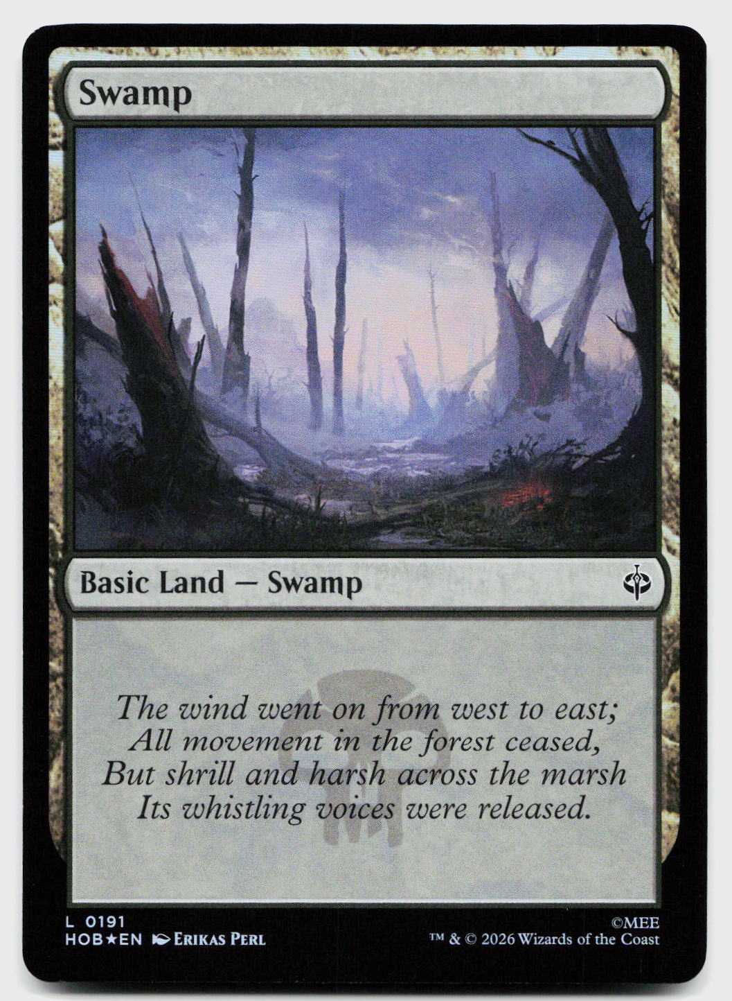 Swamp (0191) 191 Land The Hobbit Magic: The Gathering Foil