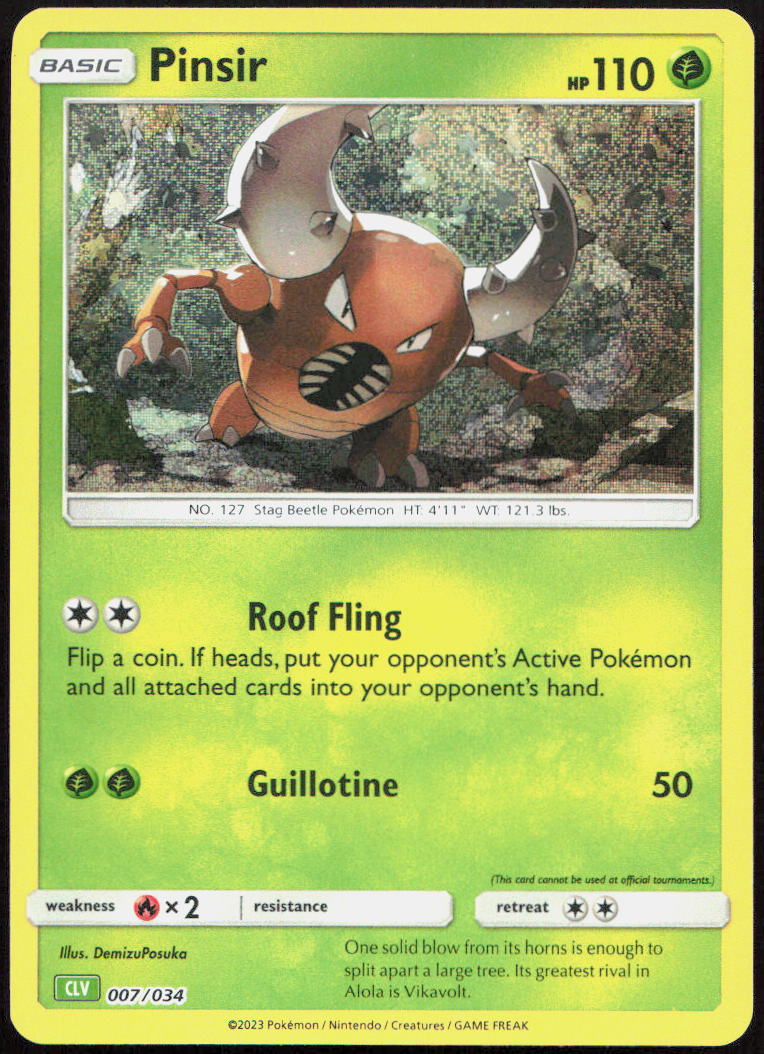 Pinsir 007/034 Holo Classic Collection Trading Card Game Classic Pokemon Holo