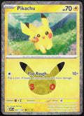 Pikachu 047/128 Holo Pikachu Rare ME: 30th Celebration Pokemon