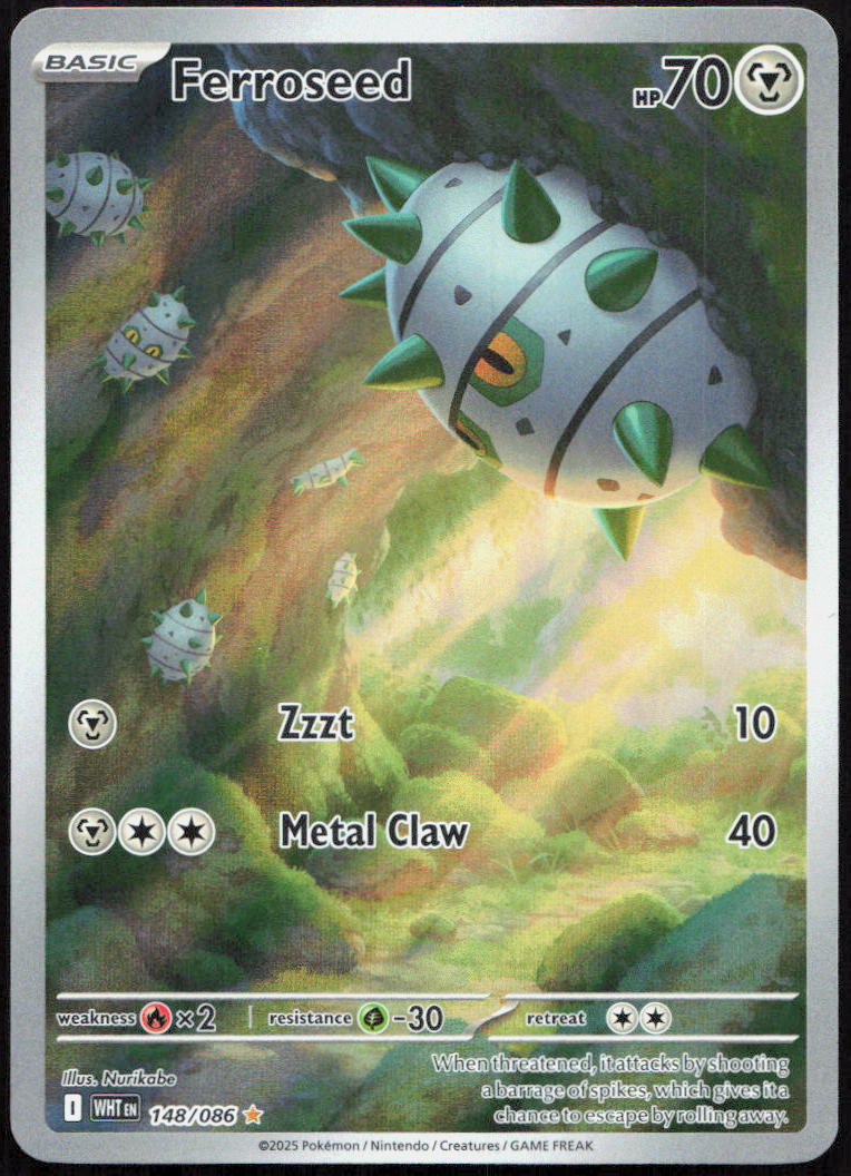 Ferroseed 148/086 Illustration Rare White Flare Pokemon