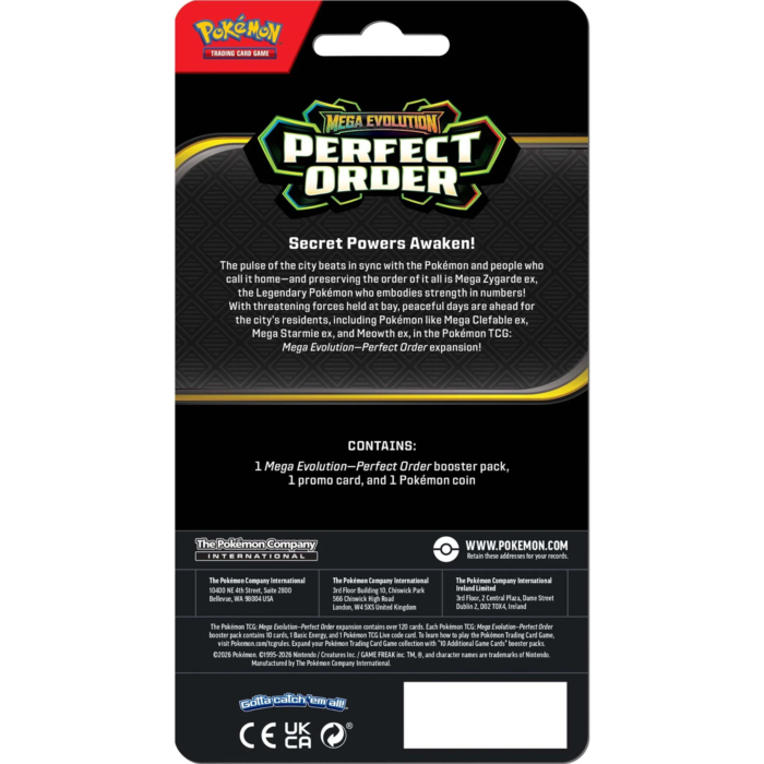 Pokémon TCG: Mega Evolution Perfect Order Checklane Blister Pack