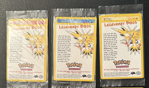 Pokémon Legendary Birds Sealed Movie Promo Set: Articuno, Moltres, & Zapdos WOTC