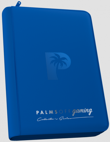 Palms Off Gaming - Collector's Series SIDE LOADER Zip Binder 9 Pocket - BLUE