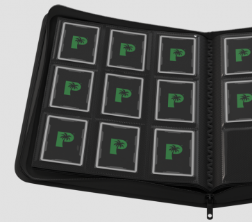 Palms Off Gaming - Collector's Series SIDE LOADER Zip Binder 9 Pocket - BLACK
