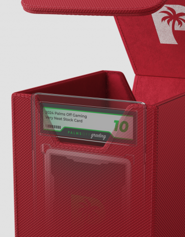 Palms Off Gaming - Collector's Series Graded Card Storage Case - Small - RED