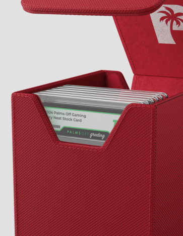 Palms Off Gaming - Collector's Series Graded Card Storage Case - Small - RED